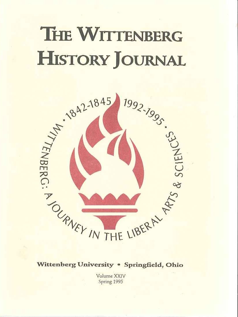 Wittenberg History Journal Wittenberg University
